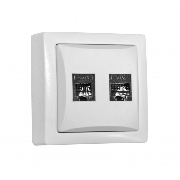 ΠΡΙΖΑ ΤΗΛΕΦΩΝΟΥ RJ11 &  DATA RJ45 Cat.5e