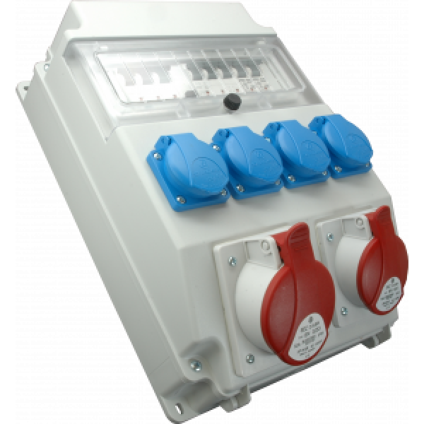 2 ΠΡΙΖΕΣ 5X16A (400V) + 4 ΠΡΙΖΕΣ ΣΟΥΚΟ 16Α (230V)