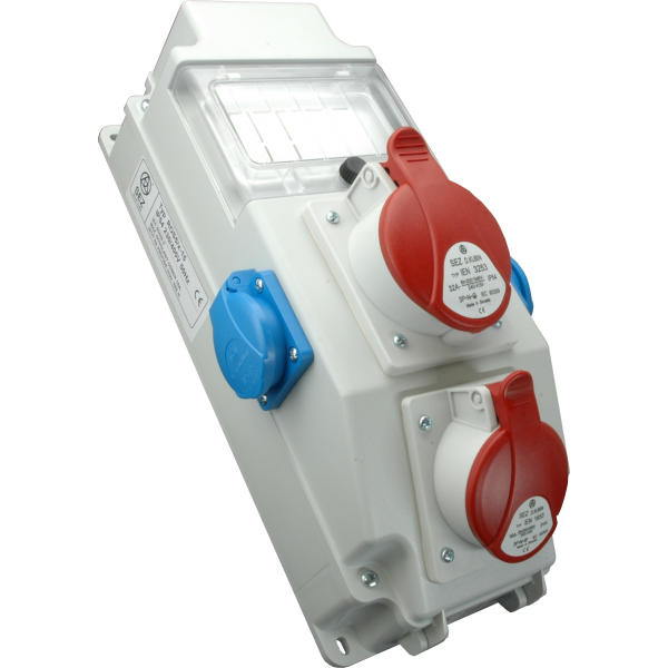 2 ΠΡΙΖΕΣ 5X16A (400V) + 2 ΠΡΙΖΕΣ ΣΟΥΚΟ 16Α (230V)